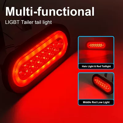 Tail light, Oval Light Guide Flowing Arrow