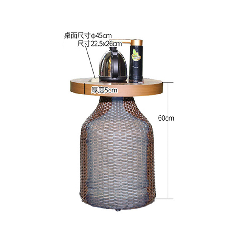 紫葉花雨間茶卓ベランダ茶卓セット小型円形茶卓家庭用茶台レジャー茶卓|undefined