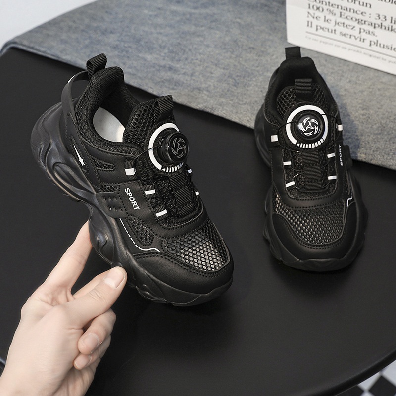 Sports black summer children's white sneakers for leisure for boys…