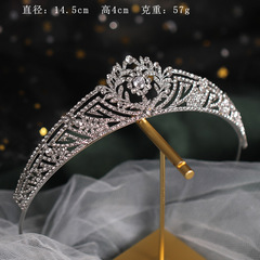 團銘新款歐美新娘頭飾簡約合金水鑽古典風結婚婚紗發皇冠髮飾批發