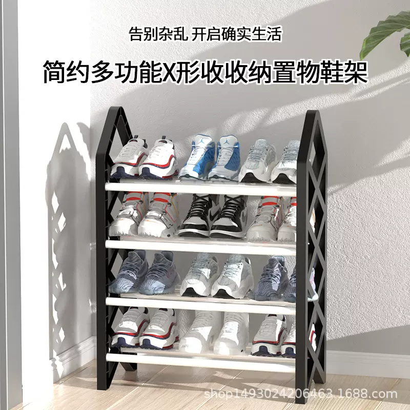 批发家用简约钢管铁艺鞋柜学生鞋架多层简易卧室客厅拼装鞋架厂家