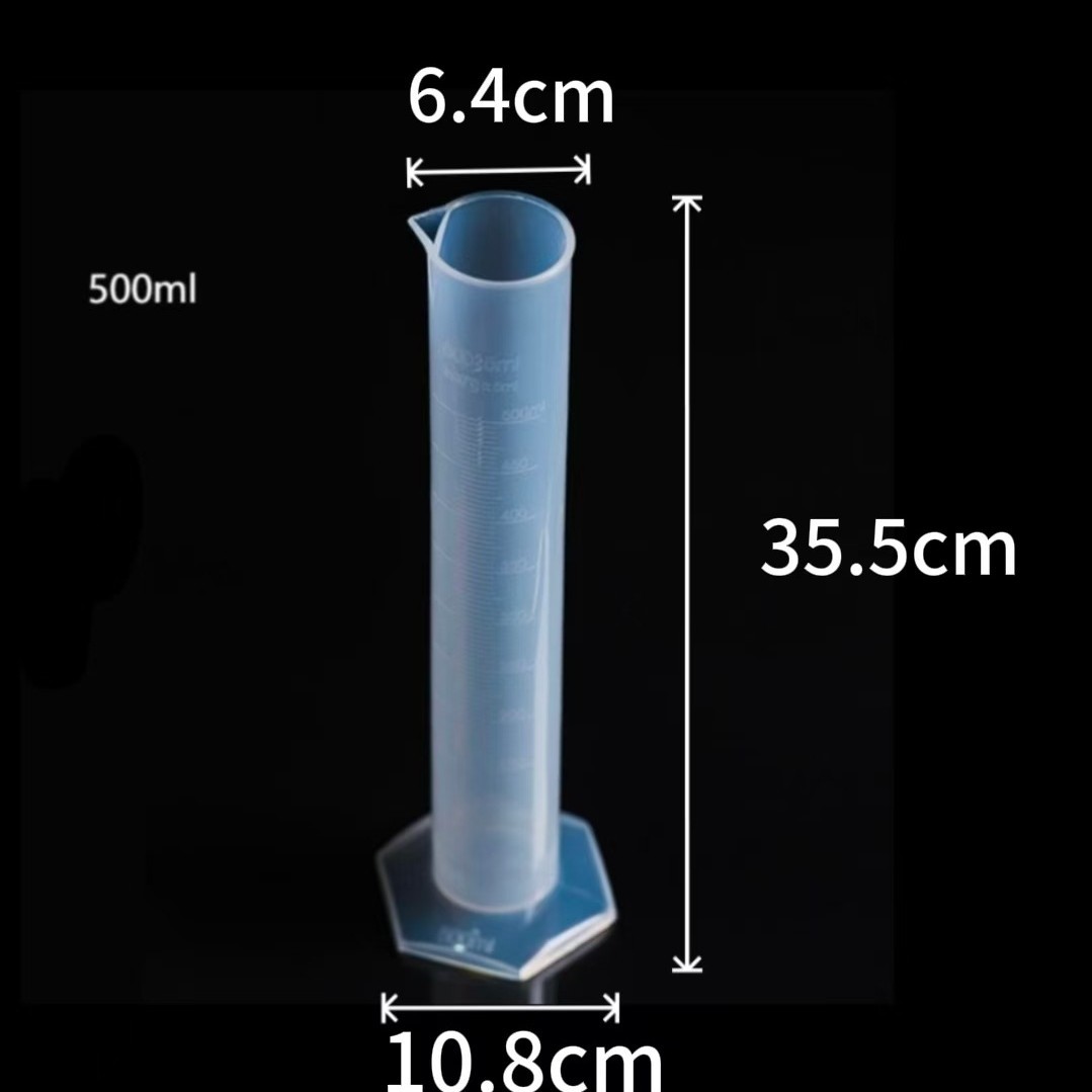 cilindro de medición de taza de plástico herramienta de pesaje resistente a altas temperaturas línea azul cilindro de medición pp escala cilindro de medición taza barril de medición