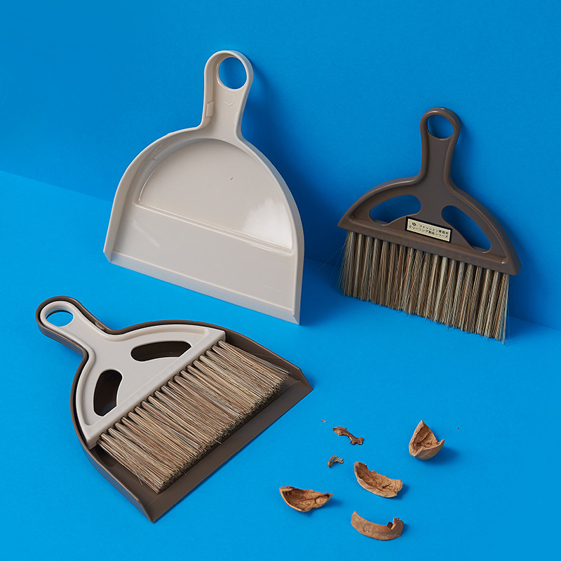 Desktop Plastic Broom Combination Household Window Redge Cleaning Car Small Broom School Supplies Broom Dustpan Combination Small