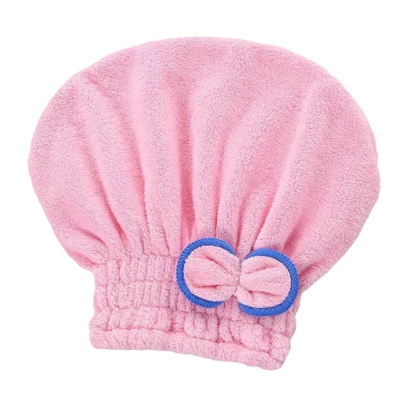 Sombrero de cabello seco de lana de coral damas arco gorro princesa engrosado absorción de agua niñas limpieza de cabello toallas de cuidado del cabello al por mayor image 6