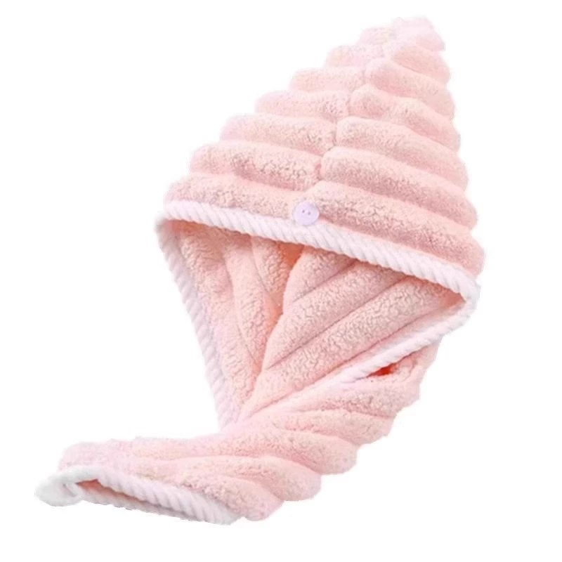 Shower cap, шапка, коралловый бархат полотенце для волос, увеличенная толщина, впитывает воду