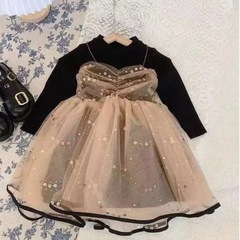 Ladies Spring and Autumn New Lace Stylish Princess Dress for Girls Children's Factory Exclusive Wholesale