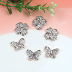 ABS Butterfly Clover DIY Cream Glue Handmade Material Hairpin Earrings Shoe Buckle Decoration Accessories Manufacturer Wholesale