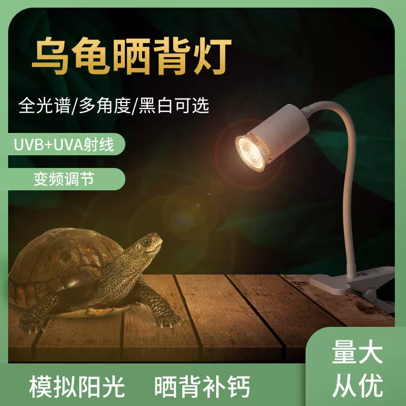 乌龟晒背灯uva+uvb加热保温太阳乌龟灯爬宠补钙鱼缸恒温补钙神器