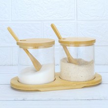 跨境热销调味罐玻璃储物罐调料烧烤厨房用品高硼硅储存罐瓶