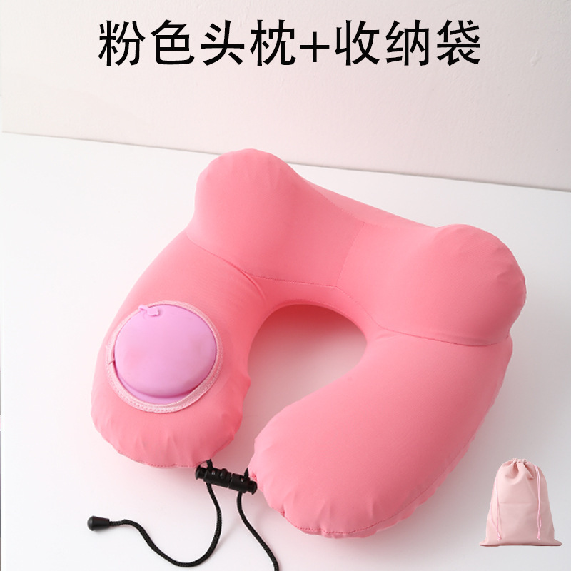 almohada de viaje tipo almohada jorobada presión inflable almohada de cuello portátil vuelo almohada de cuello viaje de negocios almohada de cuello viaje de larga distancia