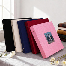 喆宇  布面铁夹16寸平面自粘胶diy相册photo album  现货批发跨境