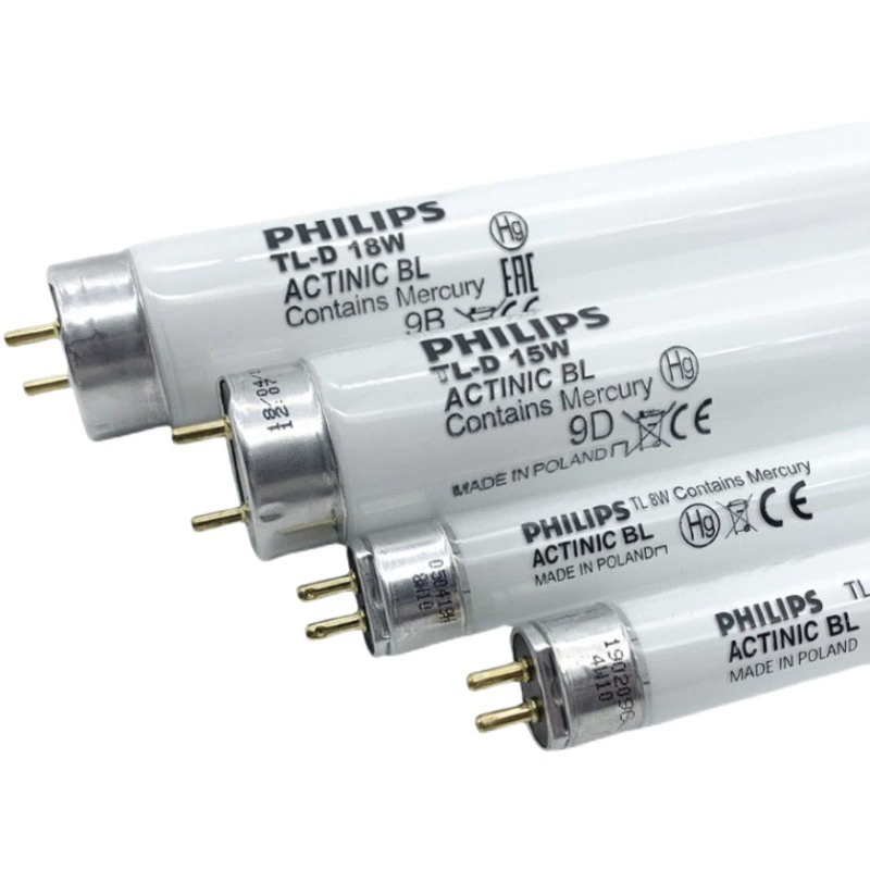 Philips Ультрафиолетовый UVA мухоловка труба T5 Blu-ray 8W15W Отвержденный светильник для загара Ресторан ловит комаров T8 лампа лампы