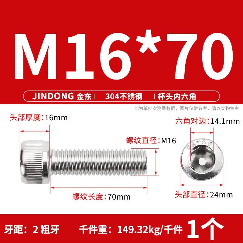 【304六角穴付きねじDIN912】ステンレス円筒頭六角穴付きねじm 3m 4m 5m 6m 8m 16