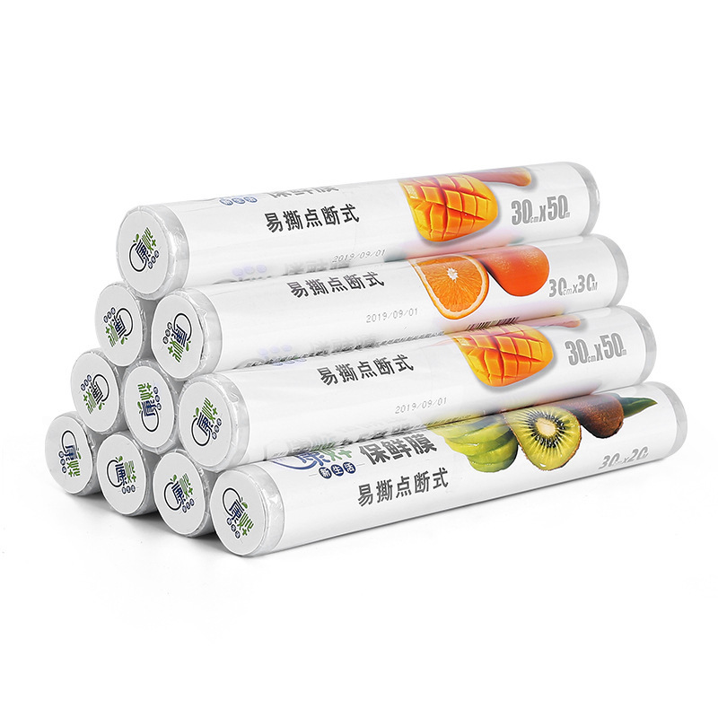 Película Plástica Precortada de Plástico PE Desechable Grado Alimenticio Resistente al Calor para Cocina y Refrigerador