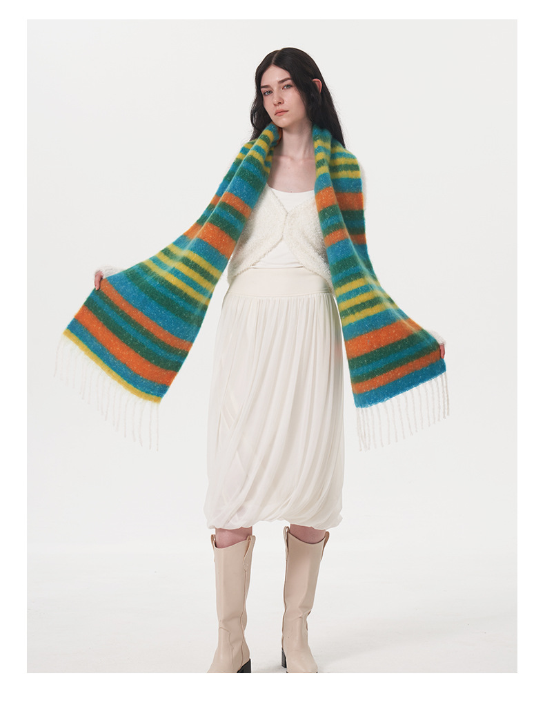 Sciarpa a quadri da donna - sciarpa morbida effetto cashmere_voghion.com