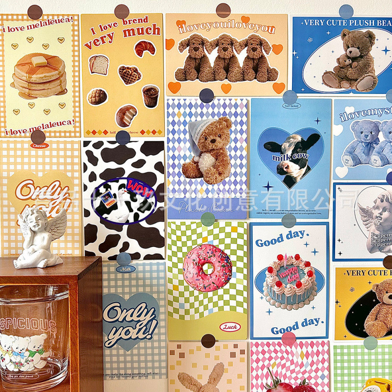 30 Pieces of Ins Style Salt Cards Postcard Half-Cooked Cheese Mint Milk Cream Cheese Tart Wall DIY Decoration 30 Pieces of Ins Style Salt Cards Postcard Half-Cooked Cheese Mint Milk Cream Cheese Tart Wall DIY Decoration
