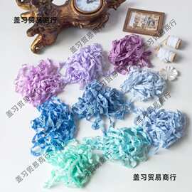 复古古董褶皱丝带做旧丝光 blythe小布娃娃衣发饰装饰4.9米批发