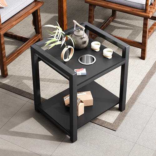 Mahjong small coffee table chess and card room living room coffee table rack Chinese style bracket ashtray tea rack side table side table