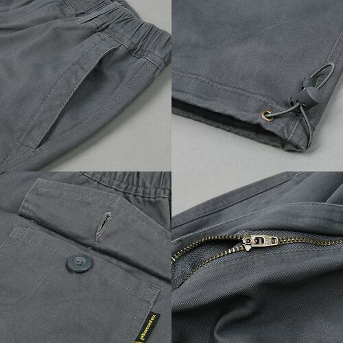 Spring and Autumn Multiple Pockets Outdoor Pure Cotton Work Pants for Men Streetwear Loose Straight Leg Large Size Work Long Pants Hiking Casual Pants