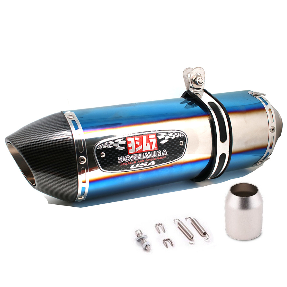 Motorcycle Yoshimura R77 modified exhaust pipe full carbon fiber tail section exhaust MT07 R3 GSX250R Kawasaki