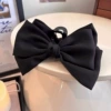 Satin black bow