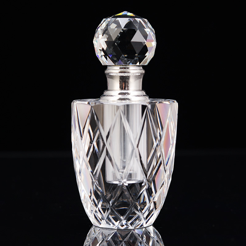 欧美高档刻花K9香水瓶沉香精致小空瓶分装精油瓶便携水晶瓶