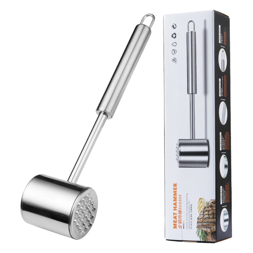 304 stainless steel loose meat hammer Kitchen home steak hammer tender meat broken tendon tool commercial beating artifact