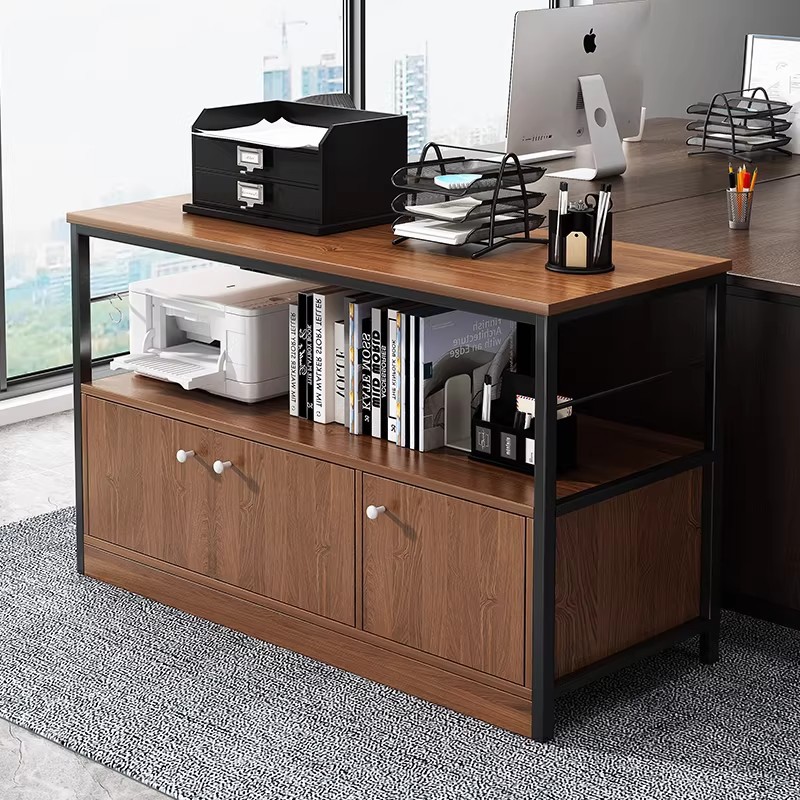Estante de impresora Estación de oficina Locker lateral piso de escritorio multicapa archivos armario bajo gabinete de almacenamiento