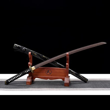 厂家批发武士刃带鞘木刀 长款居合武士道摆件 练习拔刀剑儿童玩具
