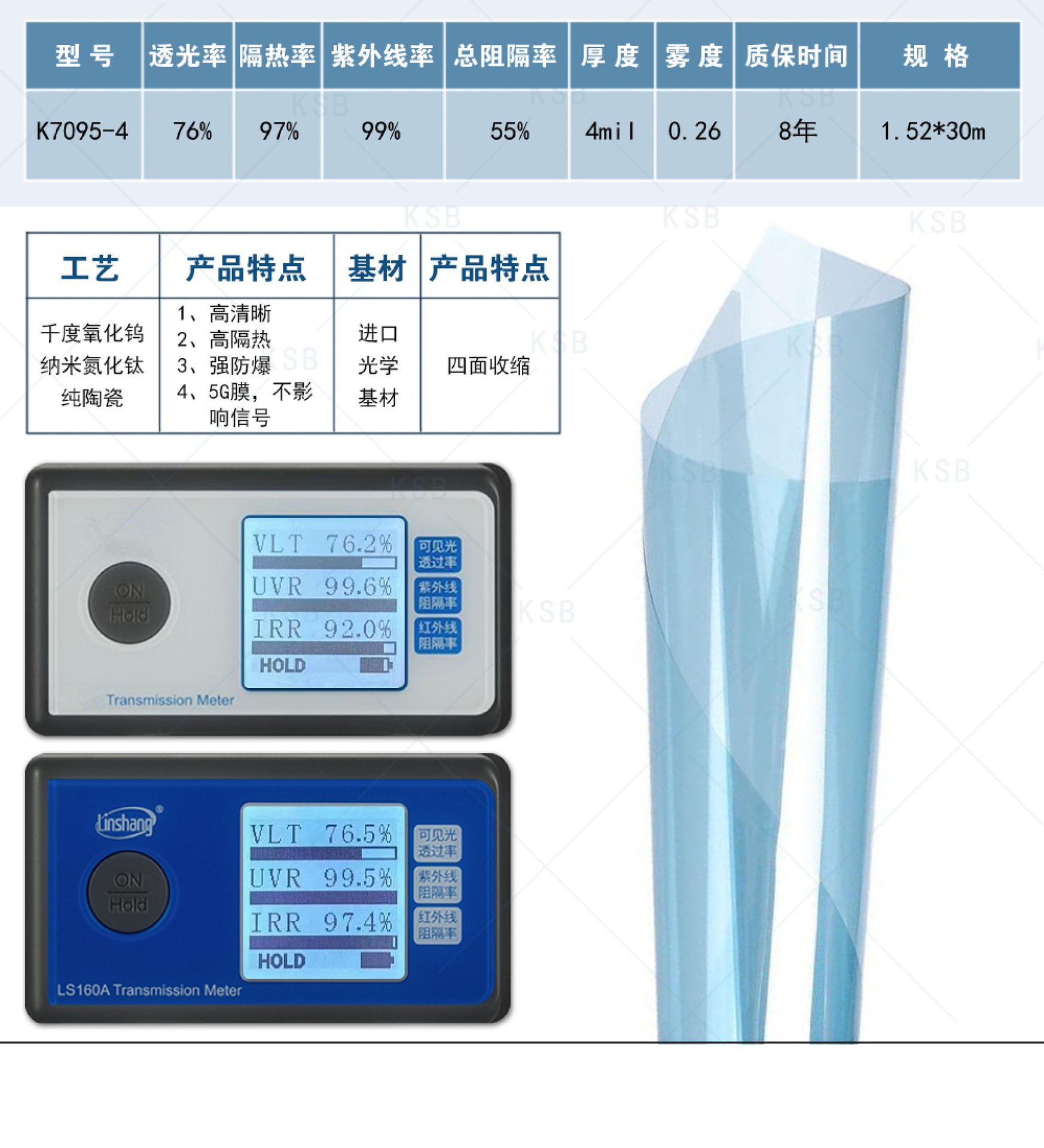 Factory Direct Purchase 4Mil Nano Ceramic Film Strong Explosion-Proof High Heat Insulation High Definition Solar Film Car Film Window Film