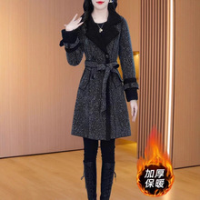 毛呢外套长袖大衣女2025秋冬新款加厚洋气时尚贵夫人时髦减龄外套