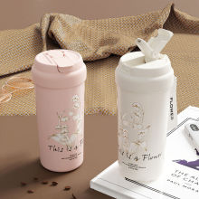 陶瓷内胆保温杯女2025新款女生咖啡杯随行杯学生水杯简约小爆款