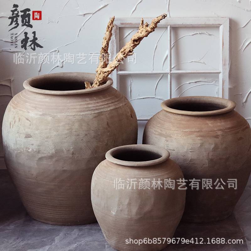 Taza de tierra, jarro redondo, jarro de tierra, jarro de cerámica, jarro de tierra