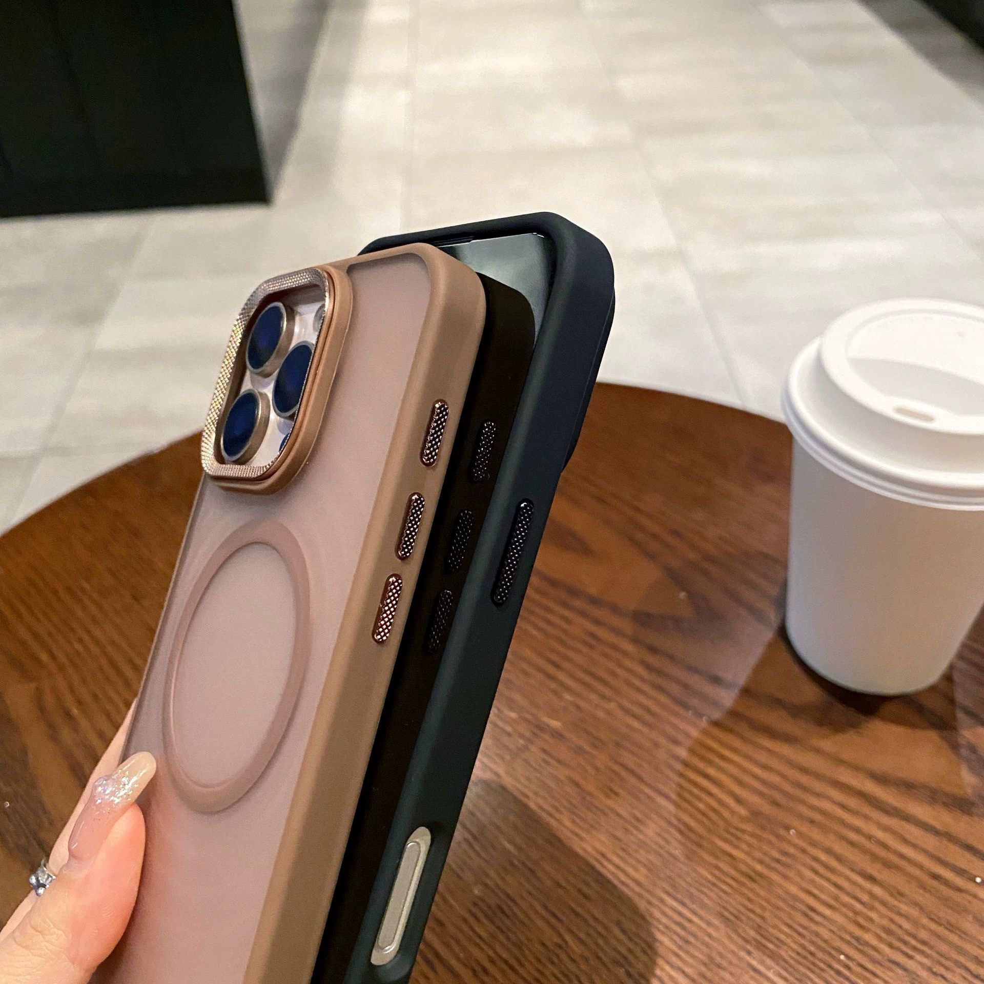 Apple, совместимый волнистый чехол для телефона, металлическая линза, iPhone 14, защитный чехол, iphone, 16promax