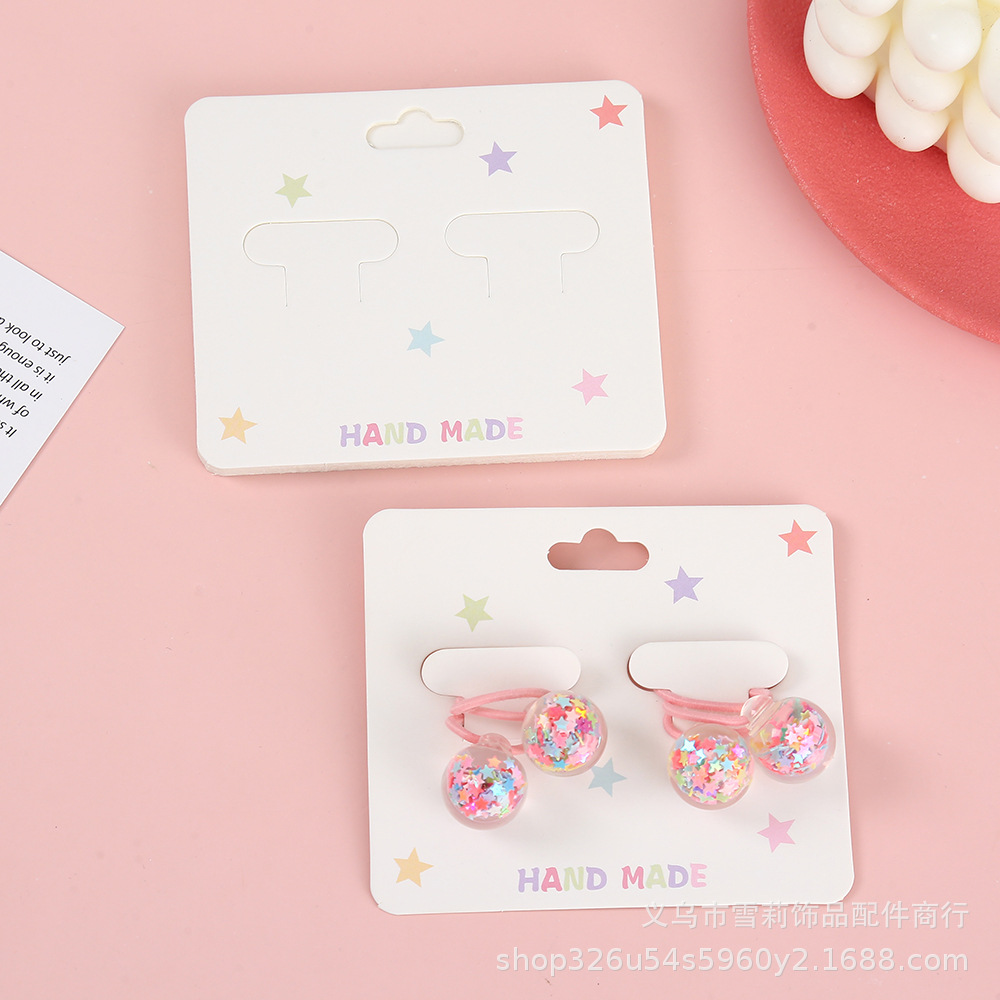 韩版简约星星发饰卡纸小号 儿童diy手链发绳发圈饰品卡头包装卡片