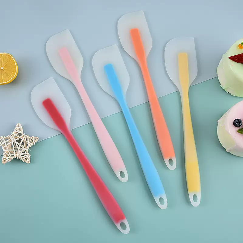 现货批发  小号半透明一体式硅胶刮刀 奶油刮刀蛋糕抹刀烘焙工具