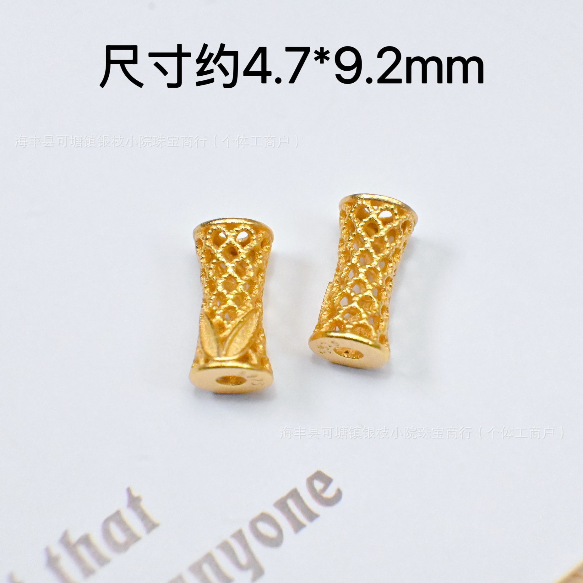 S925 Silver Ancient Gold Color-Preserving DIY Through-Hole Accessories Gourd Snap Ring Heart Spacer Bead Pendant Beaded Bracelet Necklace