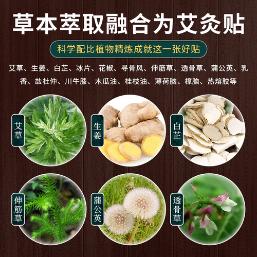 Home mugwort knee cervical spine lumbar spine patch warm patch self-heating mugwort patch dropshipping one piece