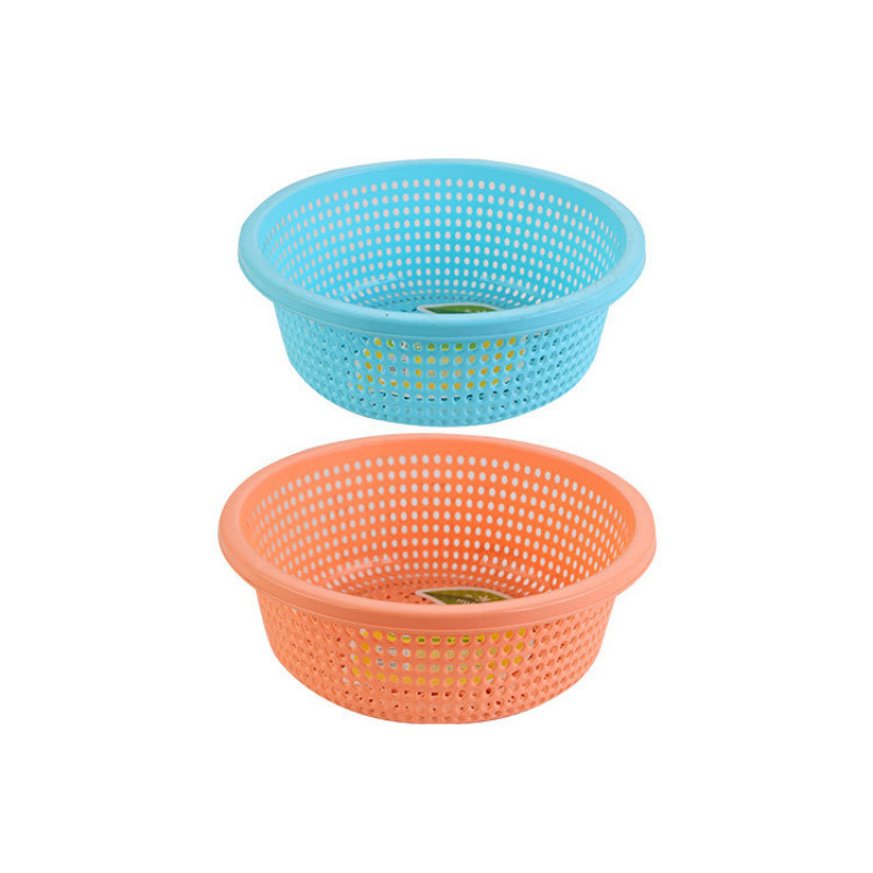 プラスチック排水バスケットキッチン肥厚大型新しい野菜洗濯バスケット家庭用フルーツボウルラウンドフルーツ耐久性|undefined