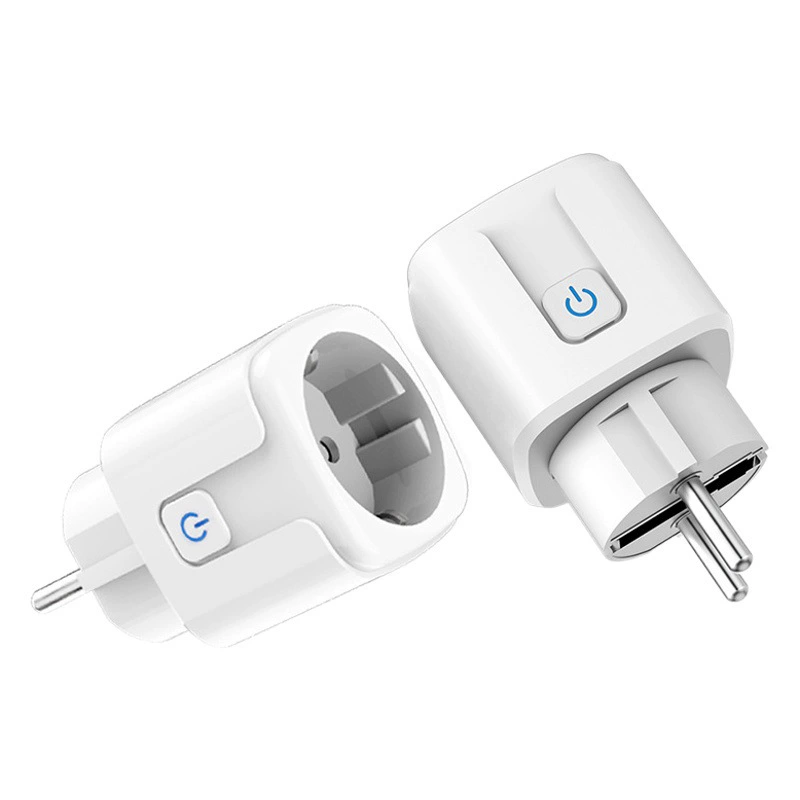 Умная розетка Tuya Wi-Fi 20A с определением мощности AI Voice, пульт дистанционного управления для мобильного телефона, европейская розетка