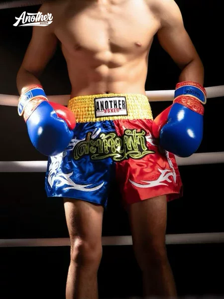Wholesale Boxing Pants, Fighting Shorts, Muay Thai Shorts, Boxing and Sanda Training Shorts, Unisex Patchwork Style