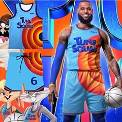 Space Jam 2 James No. 6 jersey adult and children basketball uniform sports suit cos movie character