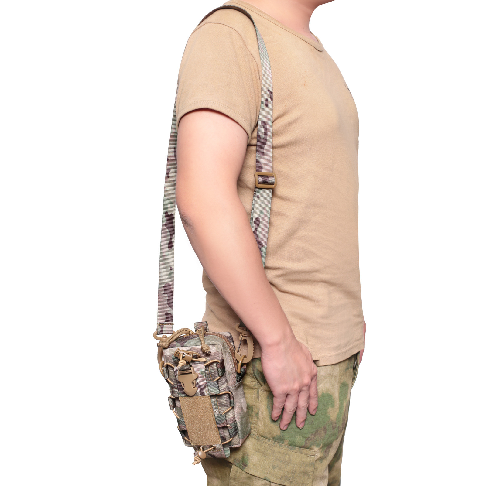 Bolsa de accesorios bolsas tácticas de cintura con cremallera de servicio bolsas de almacenamiento de auriculares elásticas bolsas de montaje multifuncionales camuflaje militar impermeable