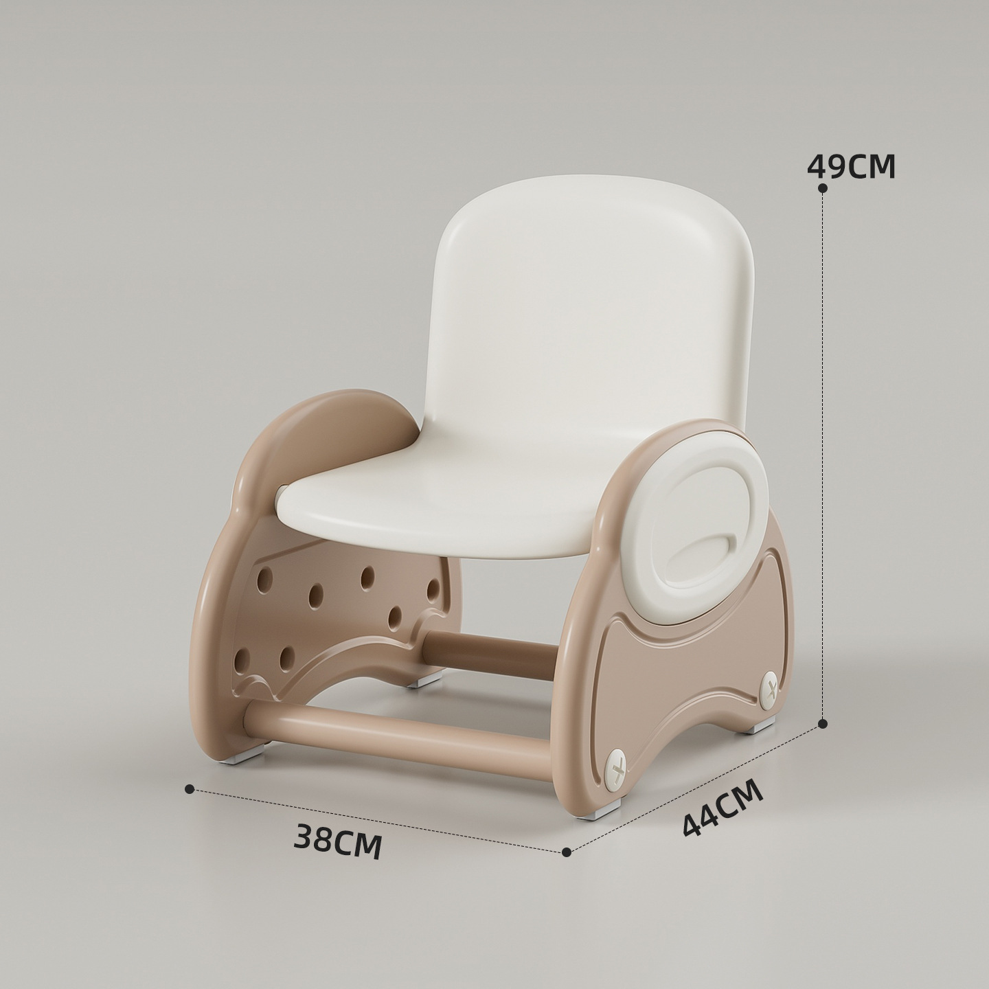 Muebles de plástico para niños al por mayor, jardín de infantes grueso, adultos pueden sentarse, bebés de 1 - 3 años tienen asiento de taburetes respaldados. image 11