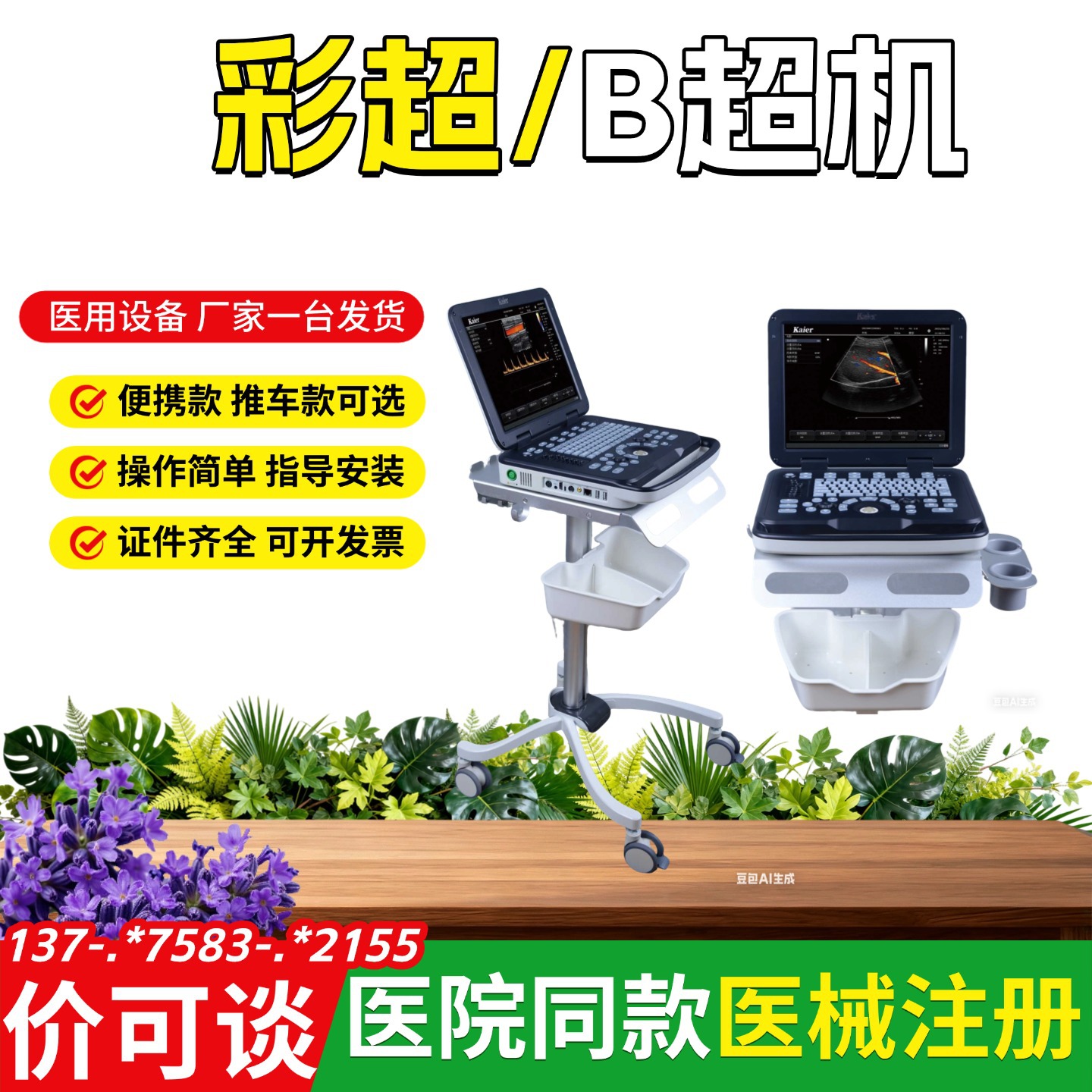 国产彩超机器 彩超机器图片/价格 彩超 B超机生产厂家-一贝医疗