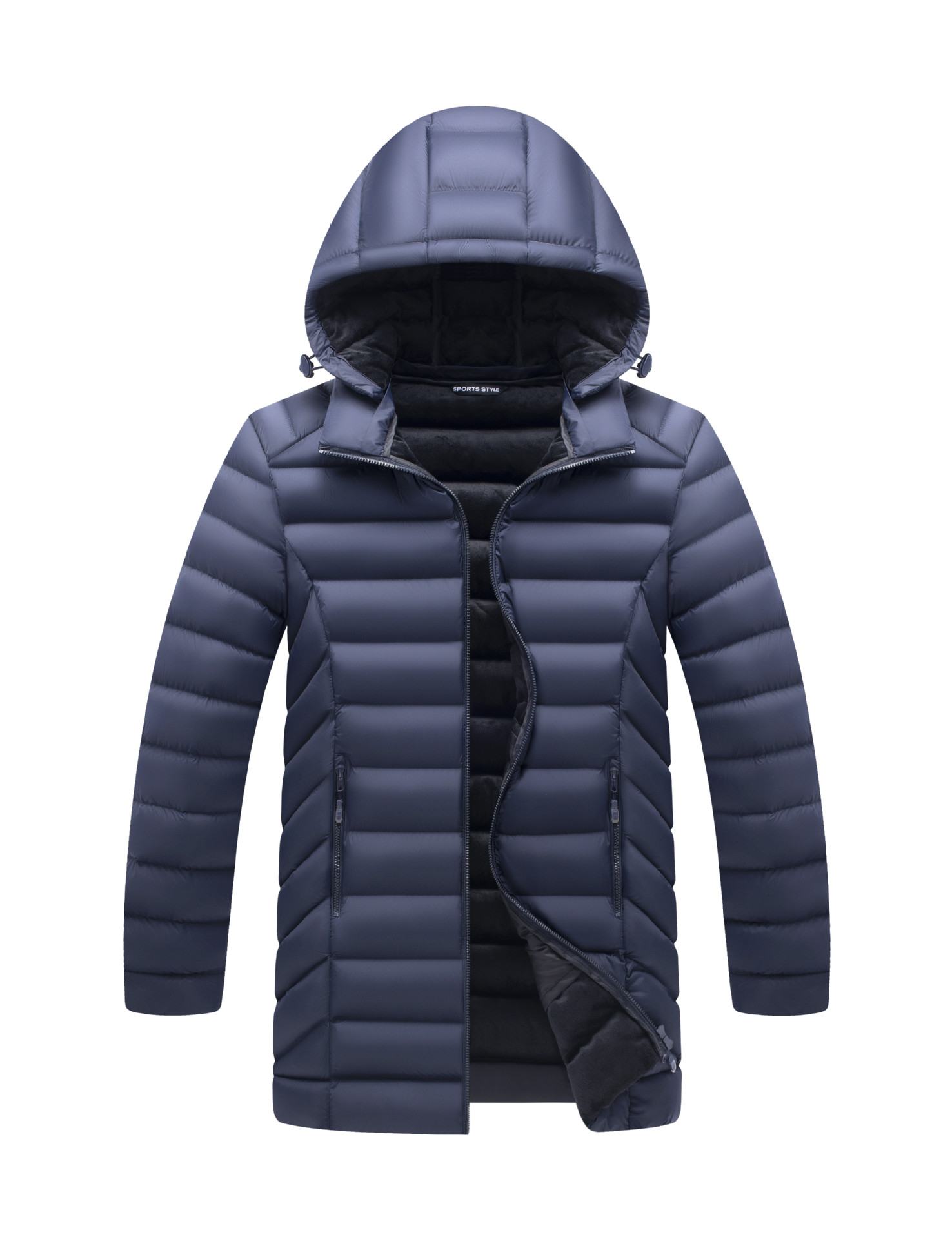 Cross-border Amazon Supply hombres forrada de lana engrosada de longitud media de algodón acolchado abrigo de los hombres abajo de algodón acolchado abrigo cálido comercio exterior