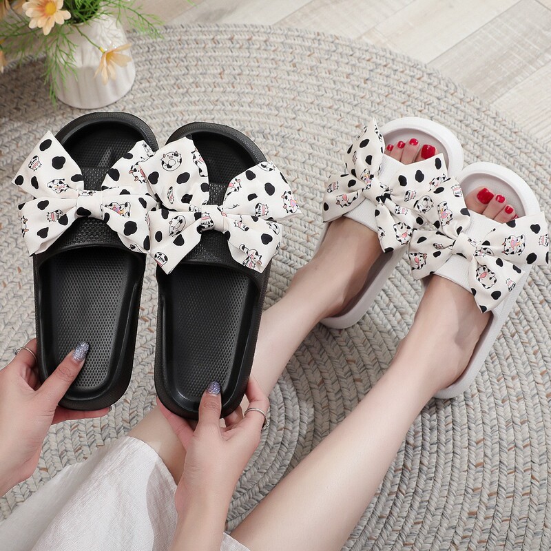 Women's Slippers, New Summer Style, Korean Style, Fashionable, Versatile, Simple, Thick-Soled, Bow-Knot, Women's Sandals