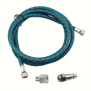 Kit 3 in 1, Air Brush Hose Premium Quality 6 Feet Nylon Braided Air Brush Hose with Standard 1/8" Size