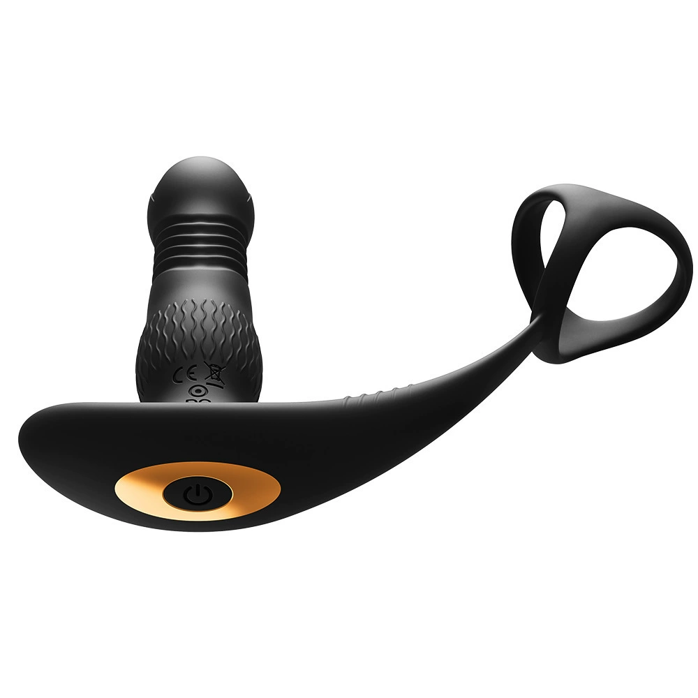BANNDO cross -border three ring prostate anal plug telescopic prostate backyard massage automatic vibration lock lock essence batch