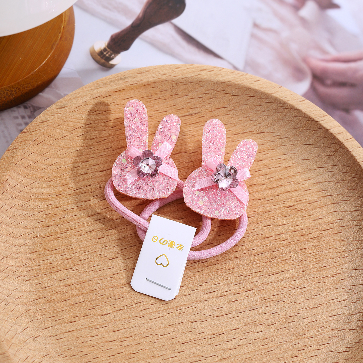 Diamante rosa brillante conejo adornos de cabello para niños lindos sequillas estrellas pinzas de cabello para niñas pinzas de cabello para bebés pinzas de cabello